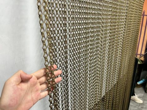 Nowadays,chain link curtains have become a popular decoration option for modern people,and compared with other types like chain mail curtain and metal coil curtain,chain link curtain is relatively economic.Chain link curtain is made from aluminum material and with various colors covering, It’s easy to install and has unique appearance,applied to various occasions,purposes,highlighting the elegant temperament,extraordinary personality,and noble taste. Metal Chain Curtain, Chainmail Curtain, Chain Curtain, Modern People, Steel Curtain, Metal Curtain, Curtain Sizes, Decorative Screens, Washing Dishes