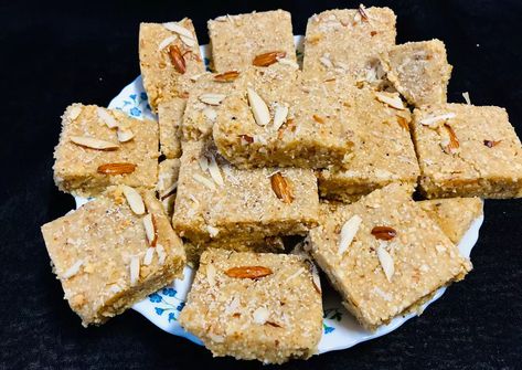 Peanut Till Barfi Recipe by Ruchita Chauhan - Cookpad Mohanthal Recipe, Papdi Recipe, Bhaji Recipe, Lentil Dishes, Peanut Recipes, Indian Sweet, Healthy Sweets Recipes, Indian Sweets, Milk Powder