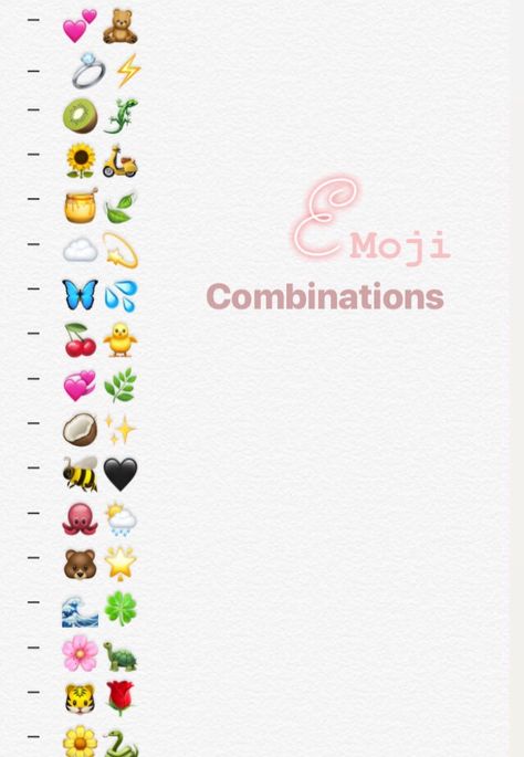 2 Emoji Combinations, Emoji Combinations For Contacts, Snapchat Emoji Themes, Aesthetic Emojis Combinations, Emoji Themes, Cute Insta Captions, Idee Username, Emojis Combinations, Aesthetic Emojis