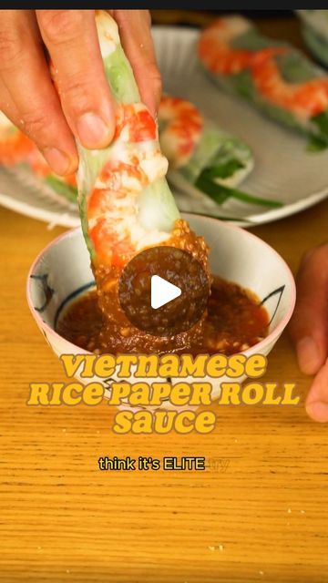 Dipping Sauce For Rice Paper Rolls, Sauce For Rice Paper Rolls, Peanut Dipping Sauce For Salad Rolls, Vietnamese Spring Roll Dipping Sauce, Tommy Pham, Spring Roll Sauce No Peanut, Vietnamese Sauce, Crushed Can, Vietnamese Rice Paper Rolls