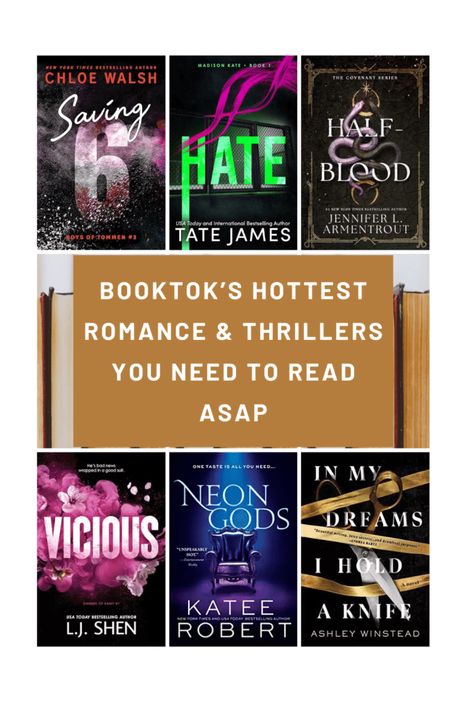 Looking for your next great read? Check out these 15 hot romance and thriller books taking over BookTok! From steamy romances to edge-of-your-seat thrillers, this list has something for everyone. Perfect for spicing up your TBR! #BookTokRecs #RomanceReads #ThrillerBooks #TBR Steamiest Romance Novels, Books To Read As A Couple, Short Spicy Books, Standalone Romance Books, Spicy Books To Read, College Romance Books, Spicy Books, Best Romance Novels, College Romance