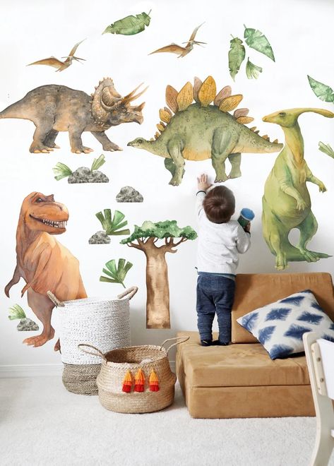 Stickers Dinosaur, Dinosaur Decals, Dinosaur Room Decor, Dinosaur Wall Decals, Dinosaur Room, Bedroom Decals, Dinosaur Wall Stickers, Kids Room Decals, Dinosaur Wall Art