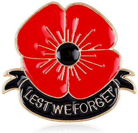 Poppy Pins, Remembrance Day Poppy, Remembrance Poppy, Poppy Brooches, Black Poppy, Lest We Forget, Remembrance Day, Red Poppy, Enamel Brooch