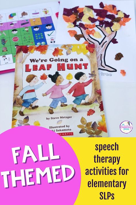 Have a creative burst of inspiration planning your fall-themed speech therapy sessions after reading this blog post. You don't have to be overwhelmed with planning themed therapy because ideas for a fall-theme are ready for you! November Preschool Activities, Speech Therapy Themes, Themed Speech Therapy, Language Activities Preschool, Speech And Language Activities, Fall Vocabulary, Preschool Language, Language Goals, Speech Therapy Materials