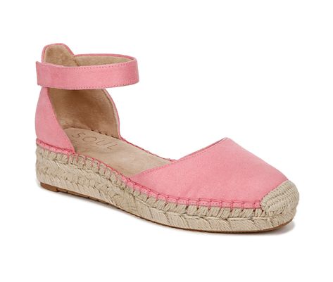 Women's Soul Naturalizer Wren Flats in Flamingo Pink Size 11 Heeled Espadrilles, Espadrilles Shoes, Wide Width Sandals, Low Heel Wedges, Trending Sandals, Flamingo Pink, Platform Espadrilles, Jelly Sandals, Espadrille Sandals