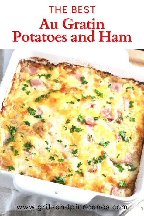 I’ll Gratin Potatoes And Ham, Ham Au Gratin Casserole, Ham And Potato Au Gratin Casserole, Augratin Cheesy Potatoes With Ham, Scapploped Potatoes With Ham, Potatoes Au Gratin With Ham, Augratin Potatoes And Ham Easy Recipes, Ham And Potato Recipes Casseroles, Ham And Augratin Potatoes