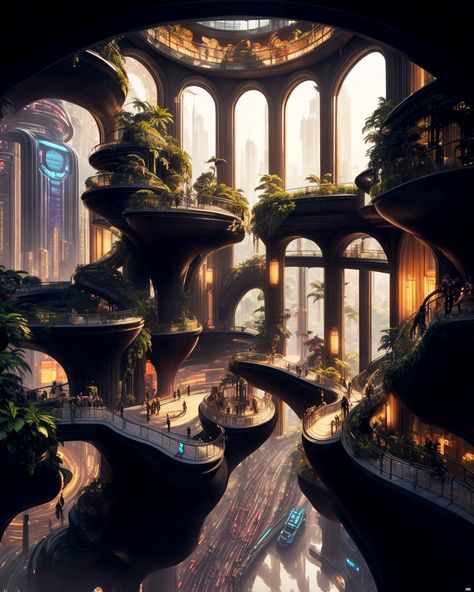 Futuristic Ballroom, Fifth Element Aesthetic, Boho House Ideas, Aesthetic Settings, Ville Cyberpunk, Future Earth, Academia School, The Fifth Element, Future Architecture