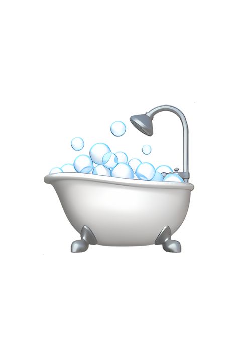 The emoji 🛁 depicts a white bathtub with a curved backrest and a flat bottom. The bathtub has a silver faucet and a silver drain. The sides of the bathtub are slightly raised and there are three blue water droplets on the left side of the bathtub, indicating that it is filled with water. Silver Faucet, Apple Emojis, Bathroom Equipment, Mothers Day Cards Craft, White Bathtub, Best Camera For Photography, Ios Emoji, Instagram Design Creative, Icon Emoji