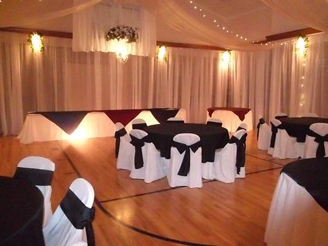 Gym Wedding Reception, Lds Wedding Reception, Lds Weddings Reception, Wedding Open House, School Auction, Elegant Wedding Venues, Lds Wedding, Wedding Reception Decor, Gym Wedding