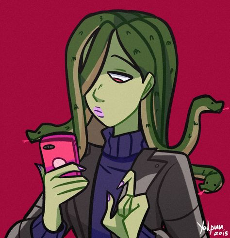 Vera Monster Prom, Vera Oberlin, Vera Aesthetic, Monster Roadtrip, Horror High, Monster Camp, Monster Lover, Medusa Art, Monster Prom