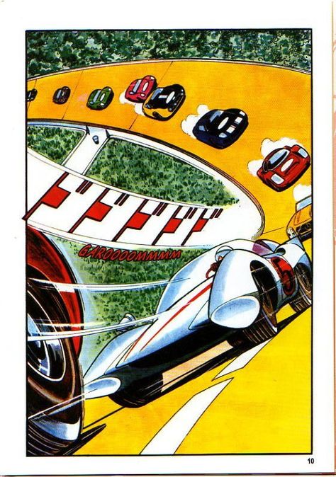 Here he comes! Here comes Speed Racer! Speed Racer Anime, Speed Racer And Trixie, Speed Racer Concept Art, Speed Racer Mach 5, Trixie Speed Racer, Speed Racer Poster, Speed Racer Cartoon, Yacht World, Japanese Superheroes