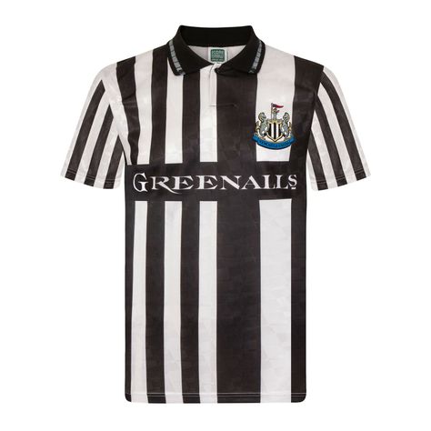 Newcastle Utd home shirt for 1990-91. Draw Football, Draw Logo, Retro Football Shirts, The Score, Retro Football, Newcastle United, Football Shirt, Newcastle, Football Shirts