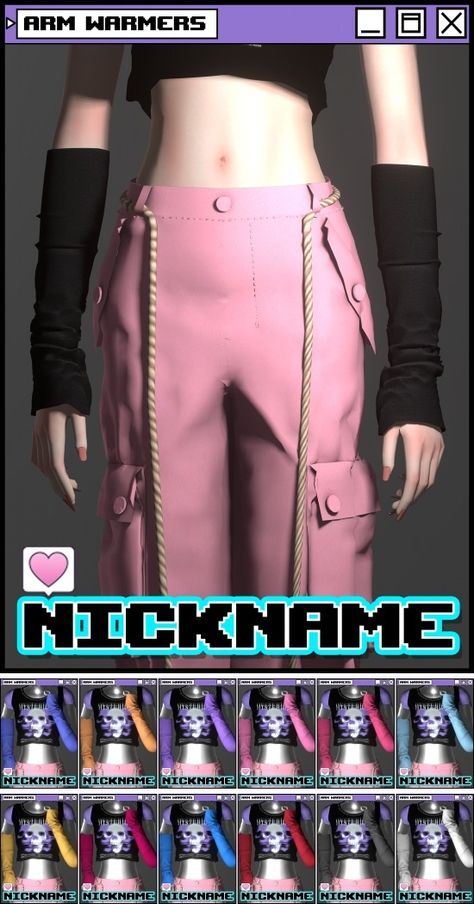 Give Me A Nickname, Girly Tops, Pink Gloves, Sims 4 Characters, Ts4 Cc, Sims Mods, Sims 4 Cc, Sims 4 Custom Content, Maxis Match