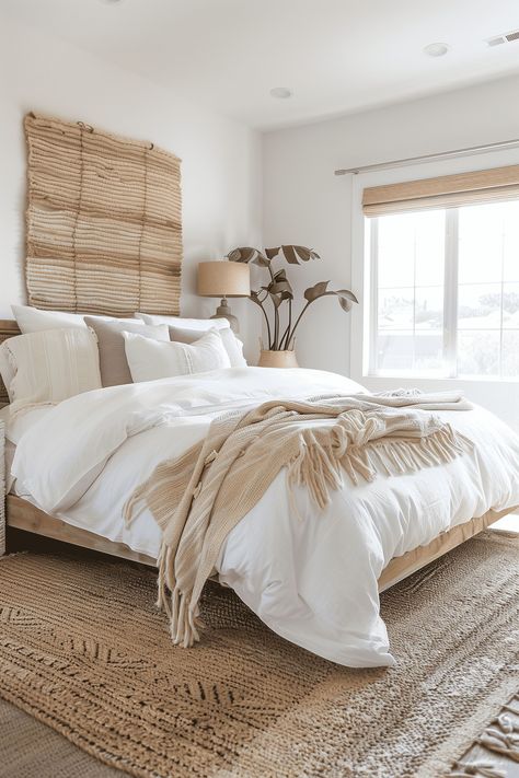 Boohoo Bedroom, Natural Room Aesthetic, Boho Master Room Bedroom Ideas, Modern Bedroom Furniture Sets, Boho Bedroom Decor Ideas, Natural Bedroom Decor, Deco Room, Boho Bedroom Ideas, Boho Style Bedroom