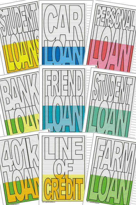 FREE Loan Payoff Charts - Debt Free Charts - Student Loan, Car Loan, Personal Loan, Bank Loan, Friend Loan, 401k Loan, Farm Loan, Line of Credit, Family Loan Debt Snowball Printable, Dave Ramsey Debt, Loan Payoff, Debt Payoff Printables, Loan Money, Easy Loans, Car Loan, Loan Calculator, Mortgage Payoff