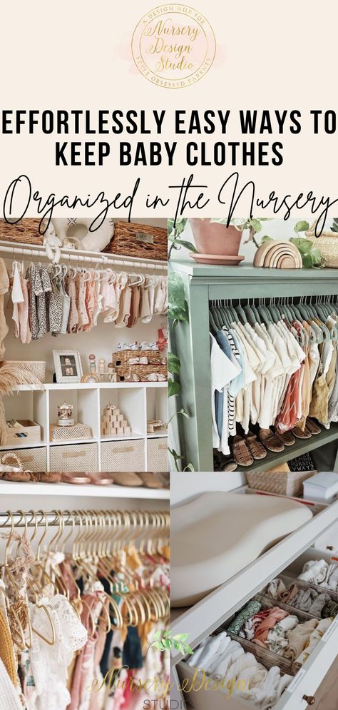 Looking for clever ways to store and organize baby's clothes in the nursery? Read on as we share effortlessly easy ways to keep baby clothes organized in the nursery. Poodle Nursery, Baby Closet Organization Ideas, Organizing Baby Clothes, Folding Baby Clothes, Baby Dresser Organization, Nursery Reading, Baby Clothes Hangers, Storing Baby Clothes, Nursery Closet Organization