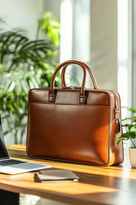 Elevate your style with a slim leather briefcase for modern professionals. Perfect for work! #LeatherStyle #ProfessionalFashion Leather Briefcase Men, Leather Making, Briefcase For Men, Professional Fashion, Leather Briefcase, Elevate Your Style, Leather Fashion, Leather Men, Your Style