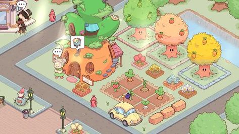 My Dear Farm Game, Garden Farming, Farm Games, Pocket Game, Isometric Art, Farm Design, Pretty Images, New Farm, Cute House