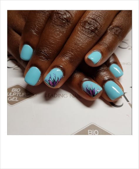 Tiffany Blue Nails, Bio Sculpture, Beach Nails, Dipped Nails, Gold Nails, Tiffany Blue, Blue Nails, Nail Design, Gel Nails