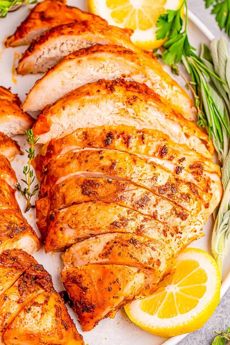 Bake Turkey Breast In Oven, How To Cook Turkey Breast, Oven Baked Turkey Breast, Easy Turkey Breast Recipes, Boneless Turkey Breast Recipes Oven, Turkey Breast Recipes Oven, Baked Turkey Breast, Citrus Herb Roasted Turkey, Turkey Breast Recipes