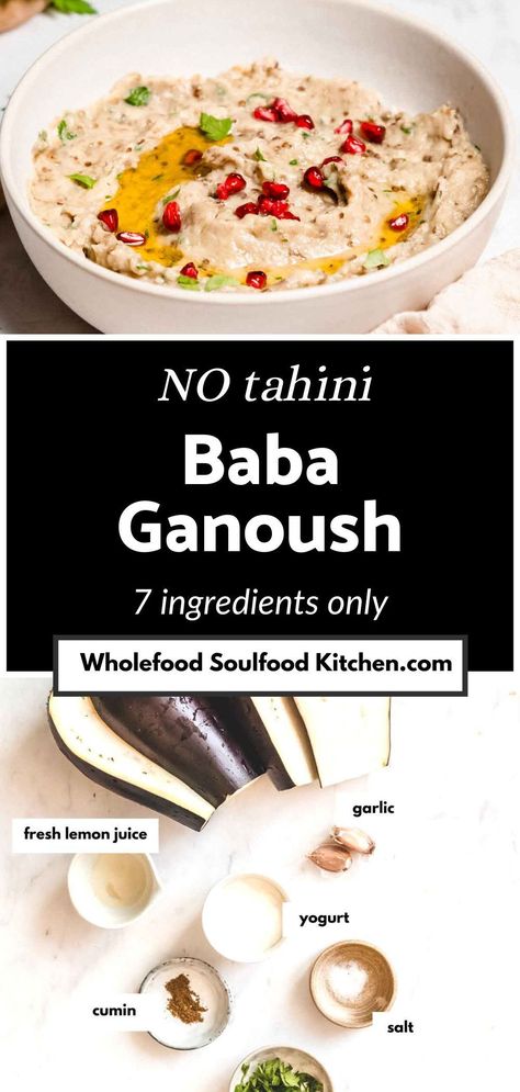 This baba ganoush recipe is deliciously creamy and bursting with smoky flavors. It's also super easy to make plus there's NO tahini needed- an ingredient a lot of us don't stack at home! Babaganoush Recipe No Tahini, Babaganoush Recipe Without Tahini, Baba Ganoush Recept, Baba Ganoush Recipe Without Tahini, Easy Baba Ganoush Recipe, Healthy Sauce Recipes, Baba Ganush, Baba Ganoush Recipe, Babaganoush Recipe