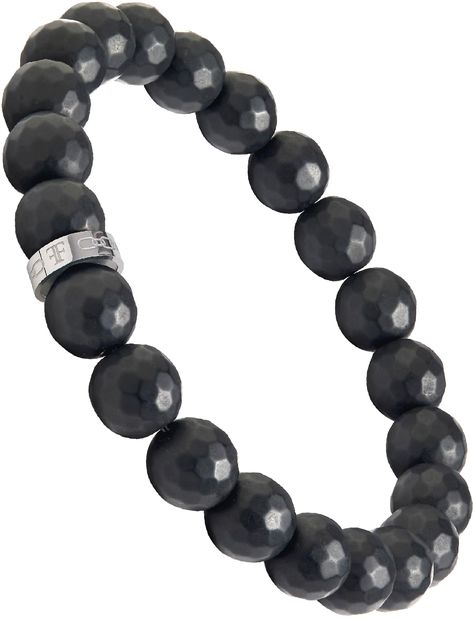 PRICES MAY VARY. ☑️ INTRODUCING THE FORGE & FOUNDRY FACETED BEADED BRACELET - “PINDAR” - This striking bracelet is made from 10mm faceted black onyx with a custom etched stainless steel bead. The 10mm beads create a sophisticated looking men’s bracelet. ☑️ SOLID 316L STAINLESS STEEL SIGNATURE BEAD- At Forge & Foundry we use only the highest quality 316L grade stainless steel. Far more durable than solid silver, gold, or platinum. It will not rust, corrode, tarnish, stain, fade, or cause discolor Custom Signature, Black Onyx Stone, Onyx Bracelet, Amazon Store, Onyx Bead, Mens Jewelry Bracelet, Onyx Stone, Bracelet Sizes, Beaded Chain