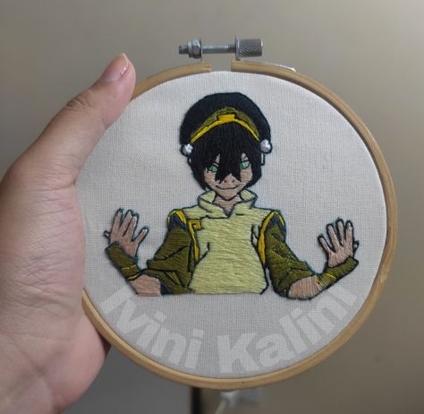 Toph Beifong Embroidery ATLA Avatar Avatar The Last Airbender Embroidery, Avatar Embroidery, Embroidered Things, Toph Beifong, House Decorations, Avatar The Last Airbender, The Last Airbender, Avatar, Sewing Patterns