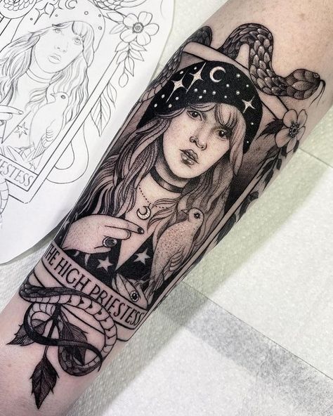 Stevie Nicks Traditional Tattoo, Coven Tattoos, Stevie Nicks Tattoo, Tarot Illustration, 2024 Tattoo, Magnolia Tattoo, Tarot Tattoo, Planet Tattoos, Mom Tattoo