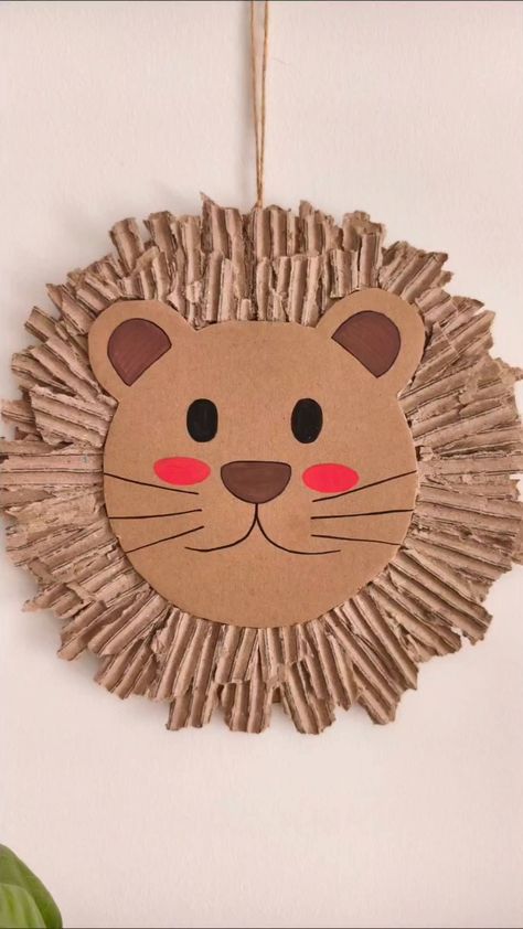 paper crafts creator (@paper.crafts.in) • Instagram photos and videos Lion Ornament, Kids Handicraft, Kids Crafts, Hanging Ornaments, Kids And Parenting, Paper Craft, Kids Toys, Crafts For Kids, Lion