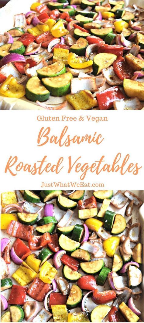 Balsamic Roasted Vegetables, Gluten Free Sides Dishes, Roasted Vegetable Recipes, Vegan Side Dishes, Vegan Sides, Keto Foods, Roast Recipes, Healthy Side Dishes, Veggie Dishes