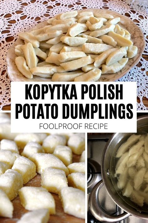 Looking for Polish kopytka recipe? Check out this easy and fast recipe for Polish gnocchi and ways to serve them (sweet or savoury). Polish Potato Dumplings, Potato Dumplings Recipe, Potato Dumpling Recipe, Polish Dumplings, Pierogi Recipe, Eastern European Recipes, Gnocchi Recipe, Potato Dumplings, Dumplings Recipe