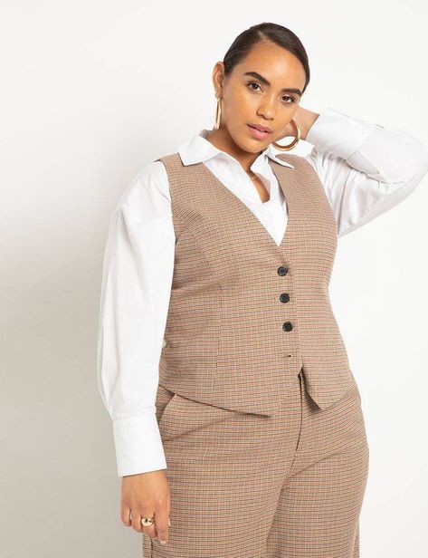 Suit Vest Outfits, Suit Vest Women, Boys Waistcoat, Outfits Gorditas, Plus Zise, Fashionable Accessories, Plus Size Blazer, Plus Size Suits, Stylish Work Attire