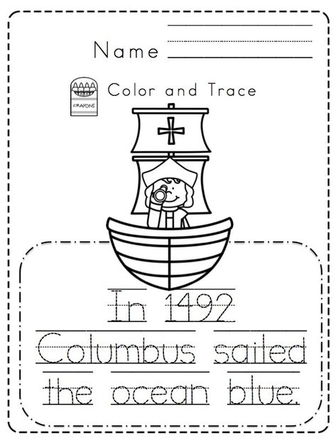 Christopher Columbus Kindergarten, Christopher Columbus Worksheets, Christopher Columbus Activities, October Themes, Whale Coloring, Kindergarten Addition Worksheets, Early Explorers, Addition Kindergarten, 1st Grade Activities