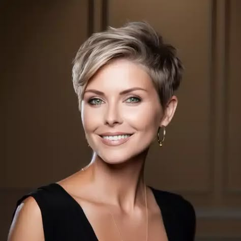 Short Hair With Deep Side Part, Deep Side Part, Short Hair Images, Hairstyles For Women Over 50, Asymmetrical Cut, Messy Short Hair, Short Grey Hair, Super Short Hair, Edgy Short Hair