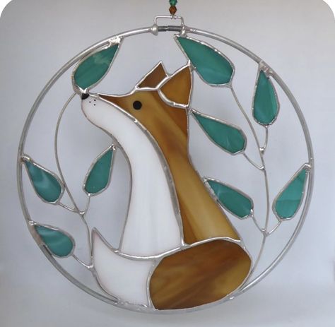 Stained Glass On Wood, Stained Glass Fox Pattern, Simple Stained Glass Art, Stained Glass Gifts Ideas, Tiffany Stained Glass Patterns, Stained Glass Windows Patterns, Stained Glass Christmas Patterns, Simple Stained Glass Patterns, Stained Glass Fox