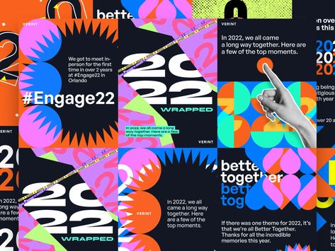 Verint's 2022 Recap by Elegant Seagulls on Dribbble Event Branding Design, Music Branding, 2022 Recap, Digital Creative Agency, Abstract Art Images, Perspective Drawing Lessons, Festival Flyer, Conference Design, Visual Identity Design