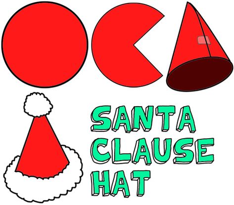 Santa Hat Crafts, Santa Claus Crafts, Santa Hat Pattern, Christmas Arts And Crafts, Santa Decorations, Christmas School, Santa Hats, Preschool Christmas, Childrens Christmas