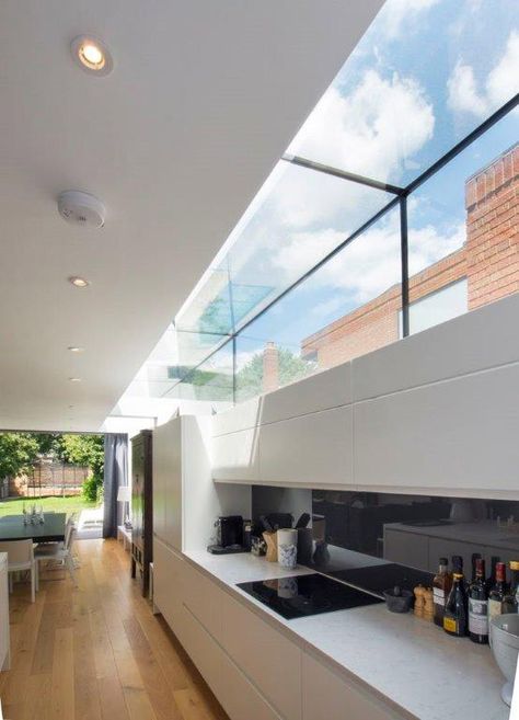 Frameless Glass Roofs, Vertical and Horizontal - 1st Folding Sliding Doors Glass Roof Extension, Folding Sliding Doors, Sliding Folding Doors, Window Glazing, Roof Extension, Glass Extension, Window Seats, House Extension Design, Roof Window