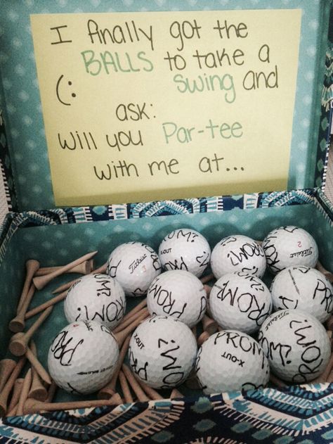 Funny cute golf promposal for boys Winfo Proposals Funny, Golfing Promposal, Golf Dance Proposal Ideas, Sadie Hawkins Proposals Golf, Prom Posals Ideas Golf, Golf Dance Proposals, Promposal Ideas Golf, Golf Sadies Proposal, Golf Promposal Ideas