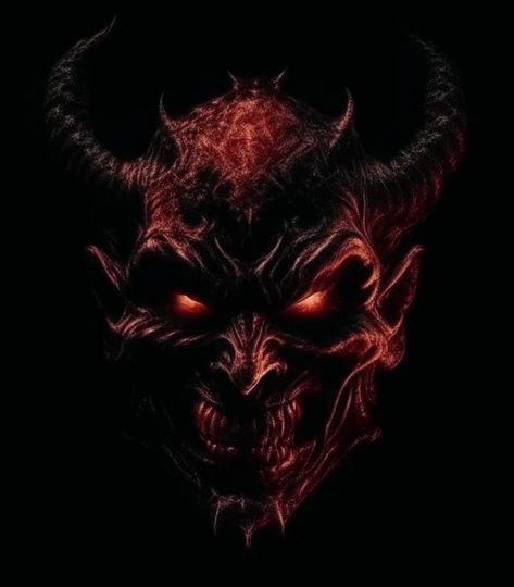 The devils face in the darkness Back Of Neck Tattoo Men, Demon Face, Devil Face, Devil Eyes, Creepy Faces, Evil Tattoos, Demon Eyes, Back Of Neck Tattoo, The Devils