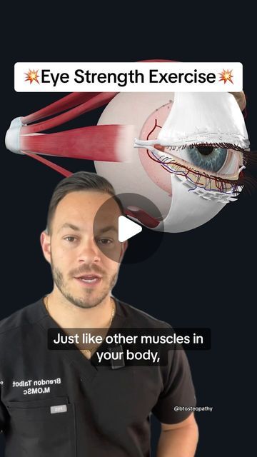 Brendon Talbot M.OMSc on Instagram: "💥Exercise for Eye Muscles💥
.
Do this exercise daily to help strengthen your eye muscles, help with balance, and improve posture.
.
Bonus tip - eye exercises help strengthen certain parts of your brain 🧠.
.
📌 Save this post & share with a friend. 
.
#posture #postureexercises #balanceexercise #eyecare #eyehealth #posturecorrection #eyeexercise" Eye Muscles, Exercise Daily, Posture Exercises, Eye Exercises, Muscles In Your Body, Balance Exercises, Posture Correction, Improve Posture, Strength Workout