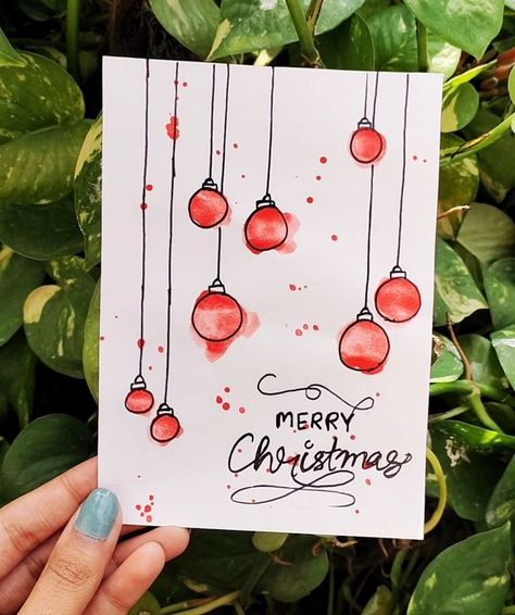 Watercolor Christmas Cards | Watercolor card, Christmas ornament, greeting card, Christmas ... Christmas Cards Watercolor, Watercolor Christmas Cards Diy, Christmas Cards Drawing, Watercolor Holiday Cards, Painted Christmas Cards, Christmas History, Cute Christmas Cards, Cards Watercolor, Christmas Card Art