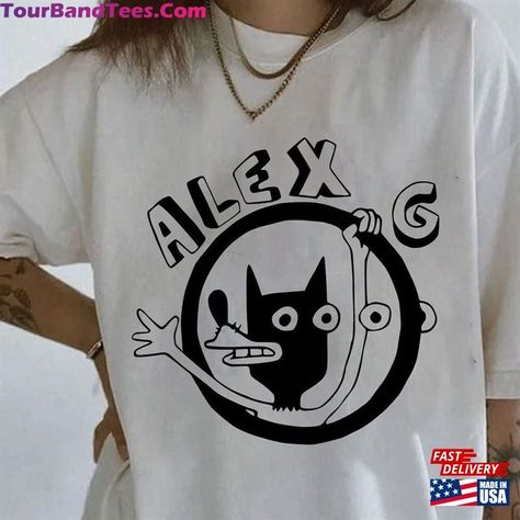 Alex G Shirt, Alex G Merch, Alex G Outfits, Diy Band Shirt, Bleach Designs, Grabby Hands, Doodle Shirt, Alex G, Music Band