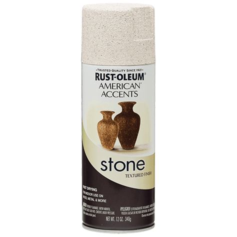 American Accents Stone Finish Travertine Spray Paint Stone Spray Paint, Textured Spray Paint, American Accent, Mineral Spirits, Rust Oleum, Texturizing Spray, Paint Brands, Paint Primer, Black Granite