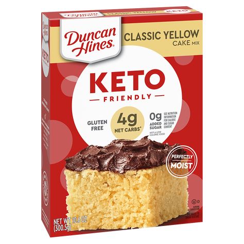 Gluten Free Yellow Cake Mix, Gluten Free Yellow Cake, Lemon Square, Yellow Cake Mix Recipes, Duncan Hines Cake, Keto Birthday Cake, Gluten Free Cake Mixes, Keto Cupcakes, Cake Banana