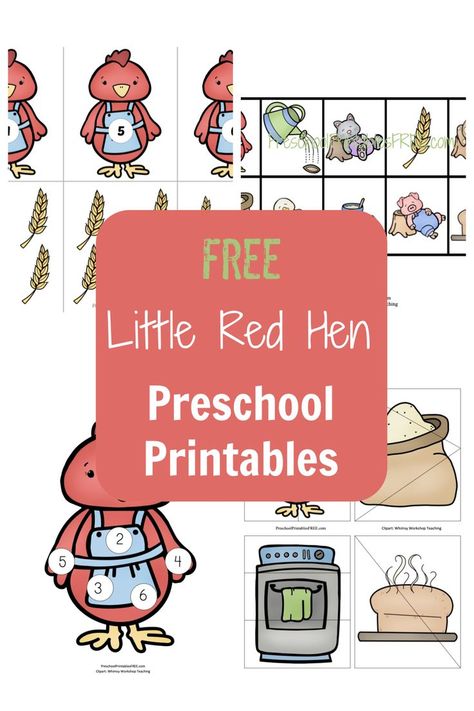 Little Red Hen Activities, Preschool Rules, The Little Red Hen, Sequencing Cards, Mini Booklet, Rhyming Activities, Free Preschool Printables, Toddler Classroom, Little Red Hen