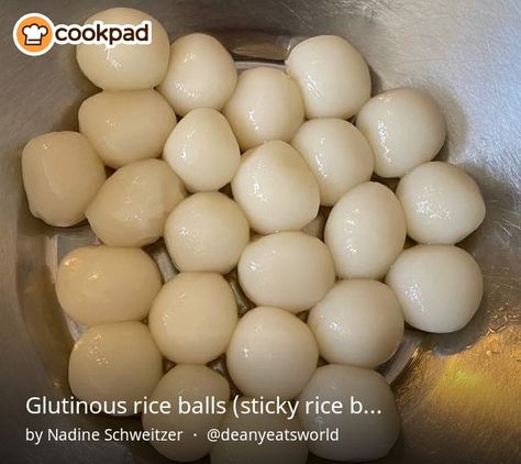 Glutinous Rice Balls Recipe, Sticky Rice Balls, Rice Balls Recipe, Glutinous Rice Balls, Fruit And Veg Shop, Grass Jelly, Dessert Places, Glutinous Rice Flour, Things To Eat