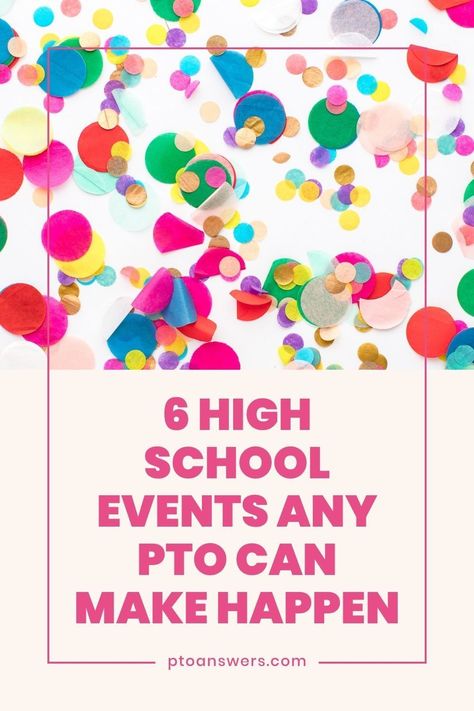 Coming up with events for your high school PTO PTA can be difficult, but these 6 event ideas are absolute winners!  You'll love how students look forward to these programs and your PTO will love spending part of its annual budget to pay for such fun ideas. Unique Pto Fundraisers, High School Pto Events, School Event Theme Ideas, Fun School Events High School, School Events Highschool, Fun High School Events, High School Pto Ideas, Middle School Pto Events, High School Events Ideas