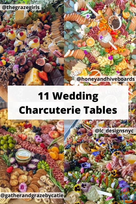 Beach Wedding Charcuterie Board, Charcuterie Layout On Table, Easy Charcuterie Table Ideas, Charcuterie Board For Wedding Tables, Charcuterie Board Wedding Appetizers, Grazing Tables For Weddings, Wedding Party Charcuterie Board, Rustic Grazing Table Weddings, Hourdourves Table Wedding