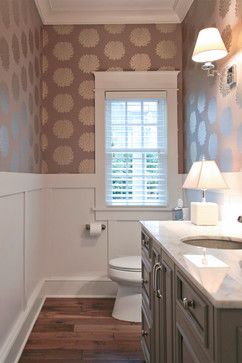 Traditional Powder Room Design, Pictures, Remodel, Decor and Ideas Beautiful Powder Rooms, Traditional Powder Room, Powder Room Design Ideas, Bad Inspiration, Powder Room Design, Bathroom Renos, Style At Home, Half Bath, Beautiful Bathrooms